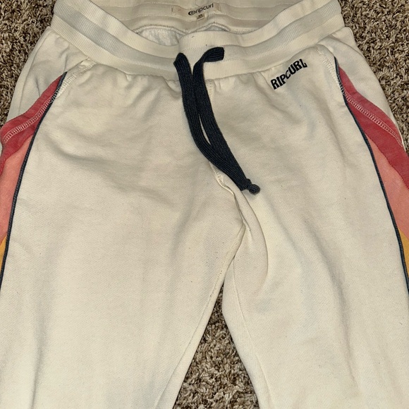 Rip Curl Cream Joggers with Vibrant Side Stripe - Picture 3 of 5